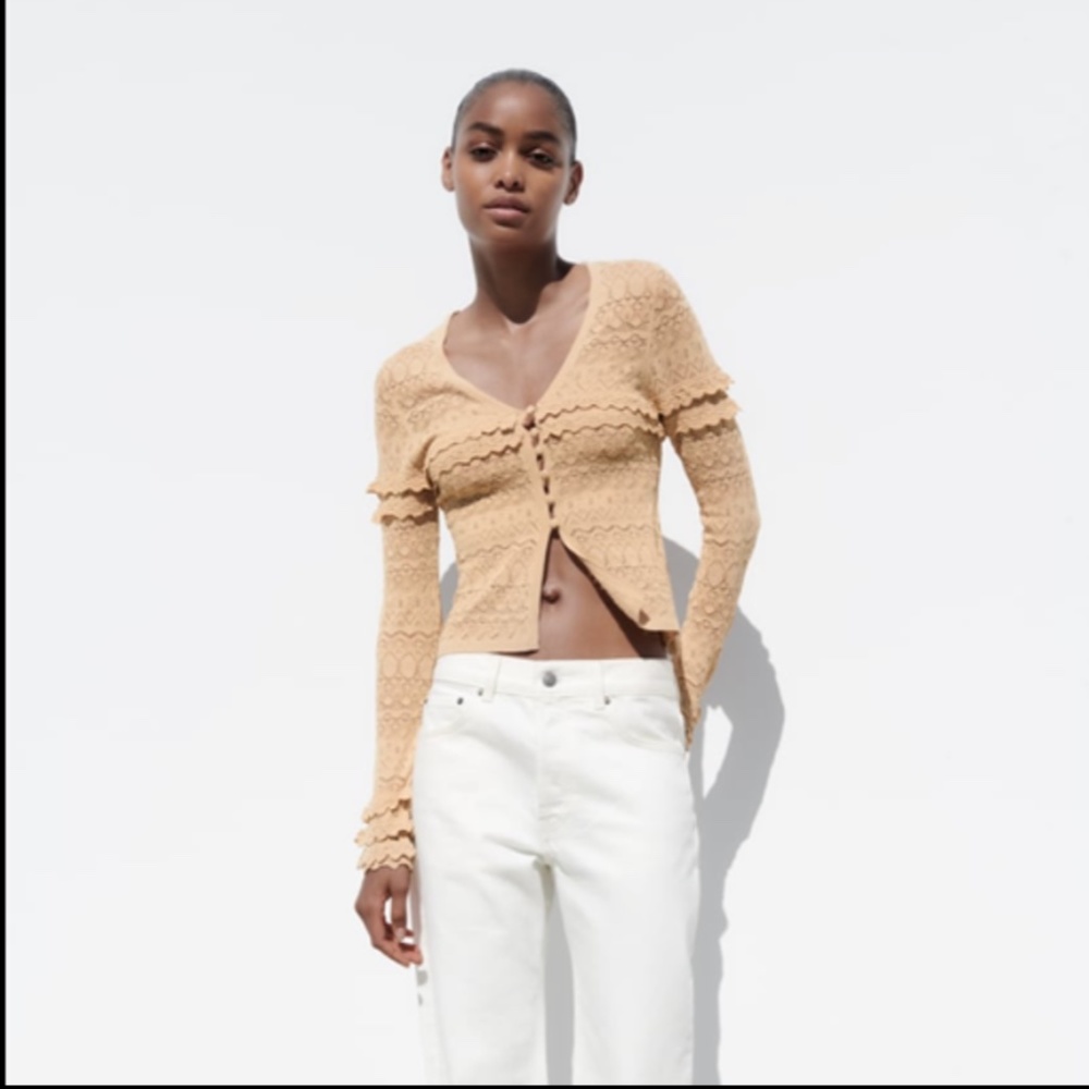 POINTELLE KNIT JACKET